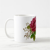 Mug Élégance de rose chou frisée vintage (Gauche)