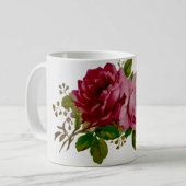 Mug Élégance de rose chou frisée vintage