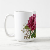 Mug Élégance de rose rose (Gauche)