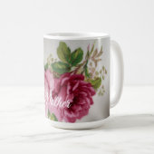 Mug Élégance de rose rose (Devant droit)