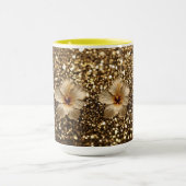 Mug Elégance d'or : Hibiscus d'or Shimmer (Centre)