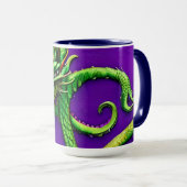 Mug Élégance Dragon Vert Émeraude (Devant droit)