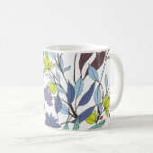 Mug Élégance florale, Arrière - plan Vintage Abstrait. (Devant droit)