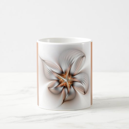 Mug Élégance florale Art Abstrait fractal moderne (Centre)