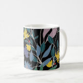 Mug Élégance Florale : Fond Abstrait Vintage (Devant droit)