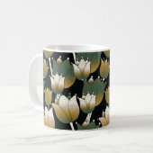 Mug Élégance florale verte sereine (Devant gauche)
