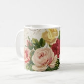 Mug Elégance florale vintage, papillon (Devant gauche)