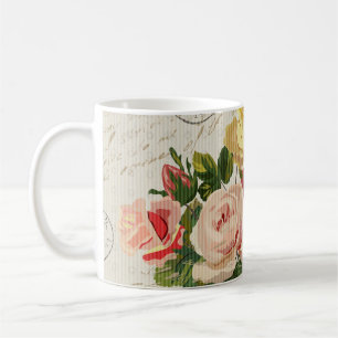 Mug Elégance florale vintage, papillon