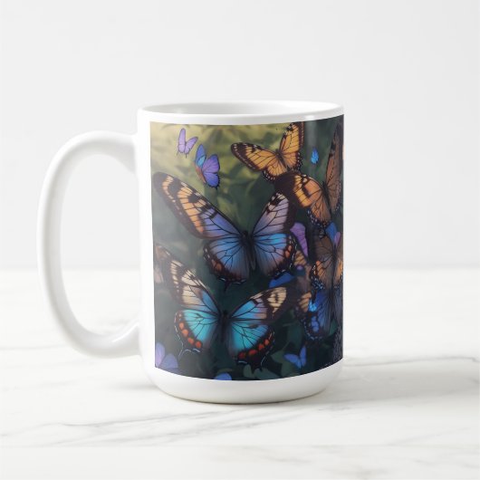 Mug Élégance Fluttering Beau Motif papillon (Gauche)