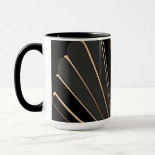 Mug Élégance géométrique Art Déco en or