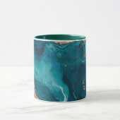 Mug Élégance Marbre Sarcelle et Cramoisi (Centre)