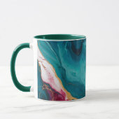 Mug Élégance Marbre Sarcelle et Cramoisi (Gauche)