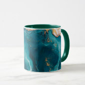 Mug Élégance Marbre Sarcelle et Cramoisi (Devant droit)