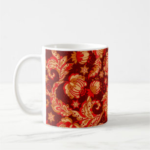 Mug élégance motif sans faille avec fleurs ethniques