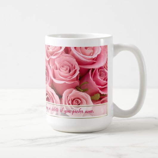 Mug Élégance rose - Personnaliser (Droite)