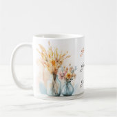 Mug Elégance rustique Nom floral Couleurs douces perso (Gauche)