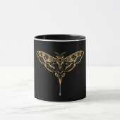 Mug Élégance Sombre Noir & Or (Centre)