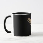Mug Élégance Sombre Noir & Or (Gauche)