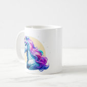 Mug Élégance Unicorne Lune (Devant gauche)