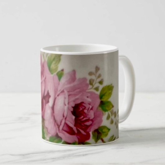 Mug Élégance vintage du Rose de chou