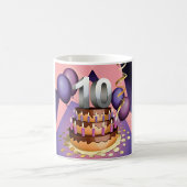 Mug Élégant 10e anniversaire Célébration Conception de