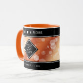 Mug Élégant 32ème anniversaire de Mariage de bronze (Devant gauche)