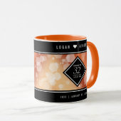 Mug Élégant 32ème anniversaire de Mariage de bronze (Devant droit)