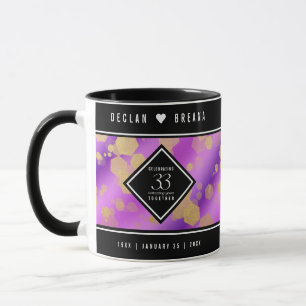 Mug Élégant 33e anniversaire du Mariage Améthyste