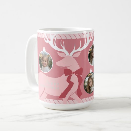 Mug Élégant 3 photos Noël (Devant gauche)
