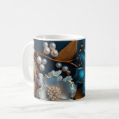 Mug Elegant 3D Floral Bloom Design, Flower Pattern Cof (Devant gauche)