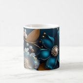 Mug Elegant 3D Floral Bloom Design, Flower Pattern Cof (Centre)