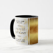 Mug Élégant 3ème anniversaire de Mariage en cuir (Devant gauche)