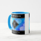 Mug Élégant 41ème anniversaire Mariage de Topaz Bleu (Devant gauche)