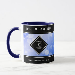 Mug Élégant 45e anniversaire de Mariage Sapphire