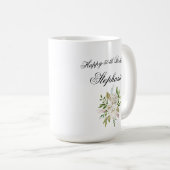 Mug Élégant 50e anniversaire Floral (Devant droit)