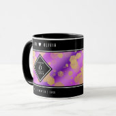Mug Élégant 6ème anniversaire de Mariage d'Améthyste (Devant gauche)