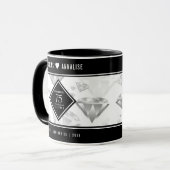 Mug Élégant 75e anniversaire de Mariage de diamant (Devant gauche)