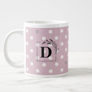 Mug Élégant à Monogramme et à Points – Cadeau Pers