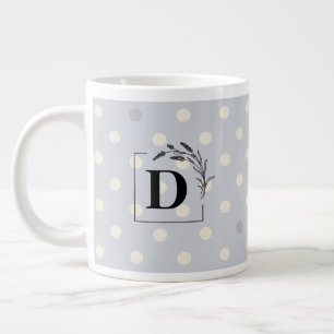 Mug Élégant à Monogramme et à Points – Cadeau Pers