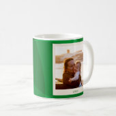 Mug Élégant Abstrait photo verte Festive Noël (Devant droit)