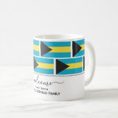 Mug Elégant accueil personnalisé BAHAMAS DRAPEAU (Devant droit)