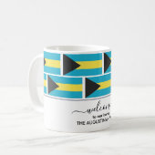 Mug Elégant accueil personnalisé BAHAMAS DRAPEAU (Devant gauche)