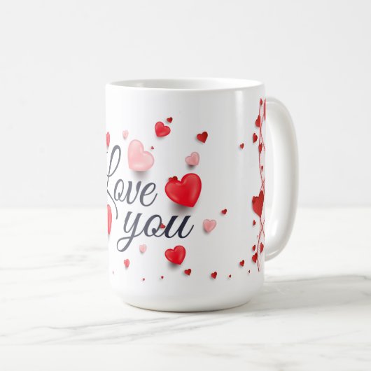 Mug Élégant Aimez-vous pour la Saint-Valentin (Devant droit)