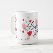 Mug Élégant Aimez-vous pour la Saint-Valentin (Devant gauche)