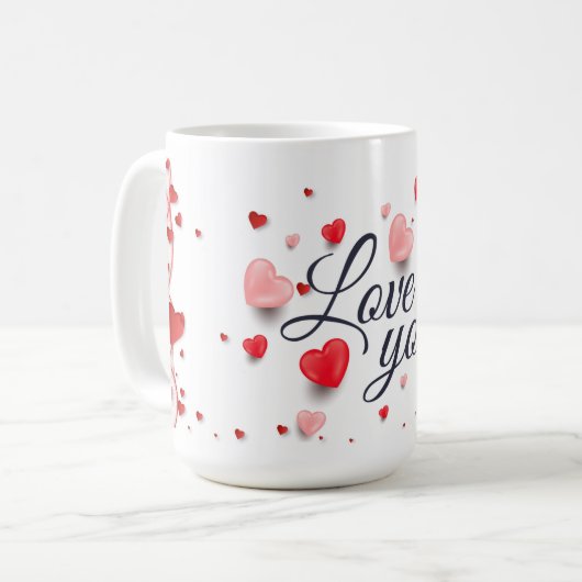 Mug Élégant Aimez-vous pour la Saint-Valentin (Devant gauche)