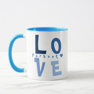 Mug Elégant AMOUR Personnalisé, Nom en Typographie Ble