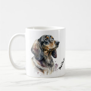 Mug Elégant Amoureux des chiens Dachshund Aquarelle