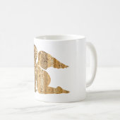 Mug Élégant Ange doré brillant Blanc céleste (Devant droit)