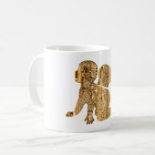 Mug Élégant Ange doré brillant Blanc céleste (Devant gauche)
