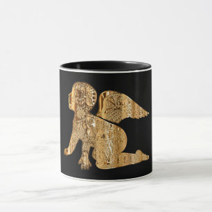 Mug Élégant Ange doré brillant Noir et Or